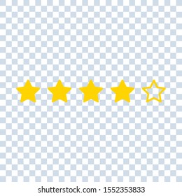 flat rating star icon design vector on blank background