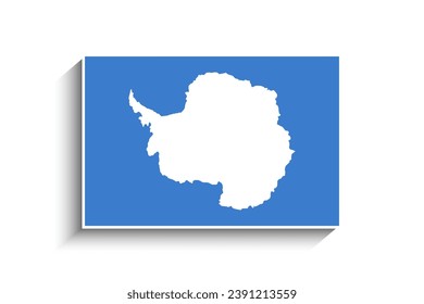 Flat Rectangle Antarctica Flag Icon