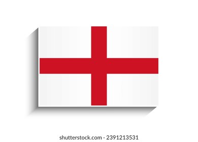 Flat Rectangle England Flag Icon