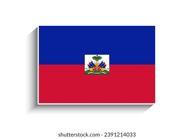 Flat Rectangle Haiti Flag Icon