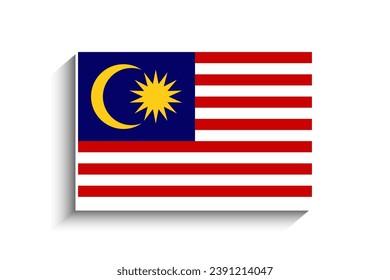 Flat Rectangle Malaysia Flag Icon