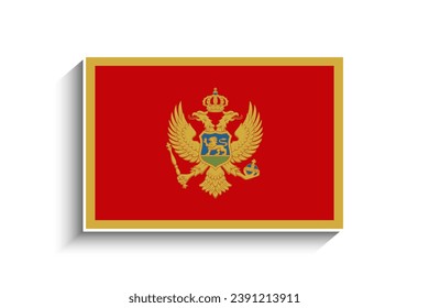 Icono de Rectángulo plano de Montenegro