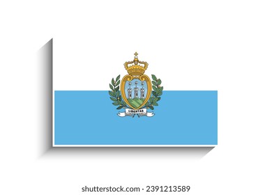 Flat Rectangle San Marino Flag Icon