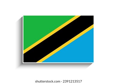 Flat-Rectangle-Tansania-Flaggensymbol