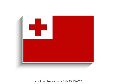 Flat Rectangle Tonga Flag Icon
