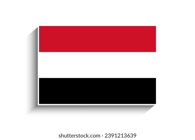 Flat Rectangle Yemen Flag Icon
