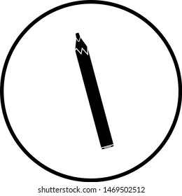 flat rectangular carpenter's pencil symbol