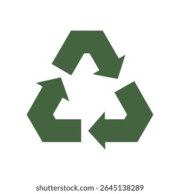 Flat Recycling Arrow Icon – Eco Friendly Vector Design