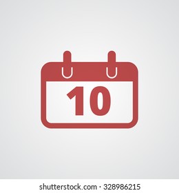 Flat red Calendar icon 