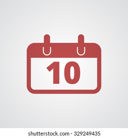 Flat red Calendar icon 