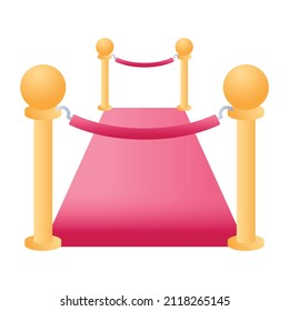 Alfombra roja plana en descarga de diseño editable

