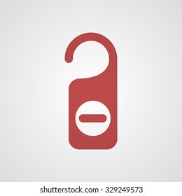 Flat red Hotel Hanger icon 