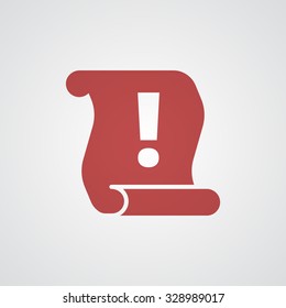 Flat red Important Information icon 