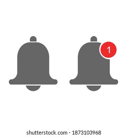Flat red set. Phone icon vector. Vector illustration flat design. Notification bell icon. Clock icon vector. Web design. Icon template. Alarm clock. Design element.