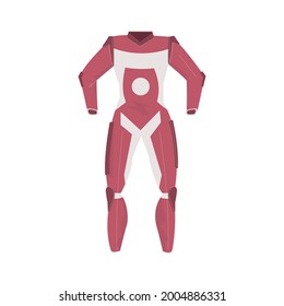 Flat red suit for car racer vector illustration
