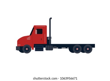 Flat red trailer