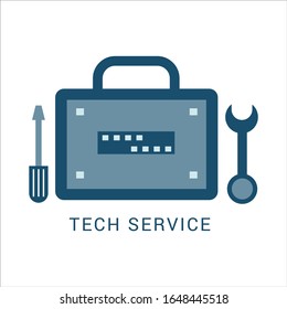 Flat repair icon. Mechanic service concept Web site creating.