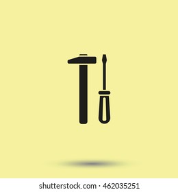 Flat repair icon. Mechanic service concept.