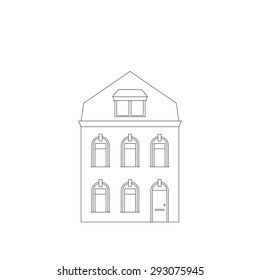 Flat residential houses, eps 10