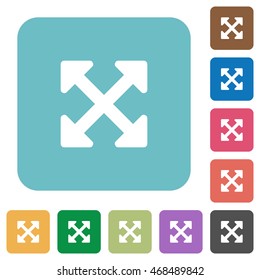 Flat resize full alt icons on rounded square color backgrounds.