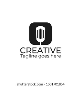 flat restaurant logo, grill logo