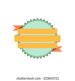 Flat retro badge