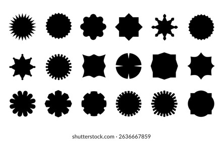 Flat Retro Badge Shape Set – Vector Emblem Icons and Geometric Label Elements Collection