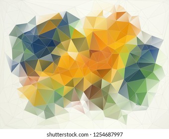 Flat retro color geometric triangle background