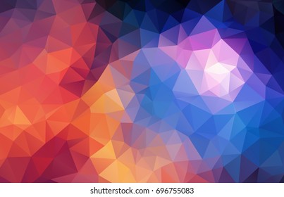 Flat retro color geometric triangle wallpaper