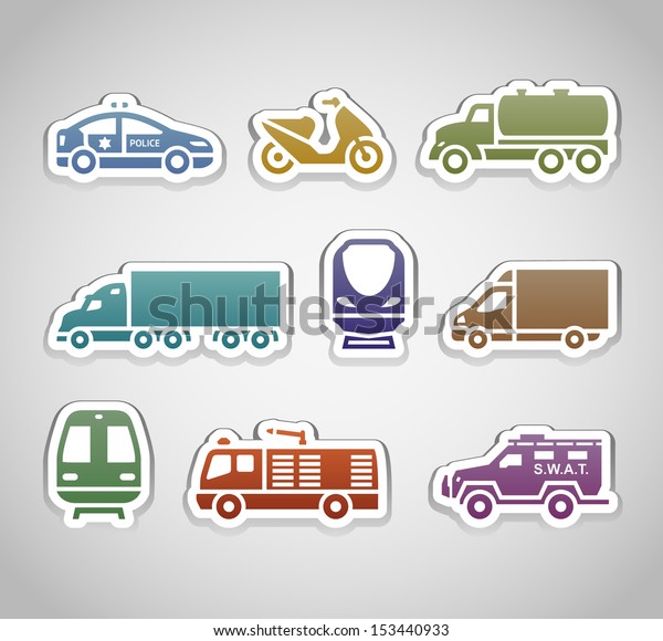 Flat retro color stickers - set two. Vector\
illustration 10eps
