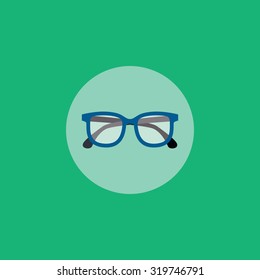 flat retro glasses theme vector art illustration