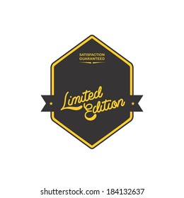 flat retro limited edition label