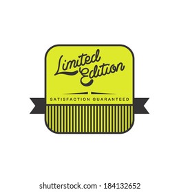 flat retro limited edition label