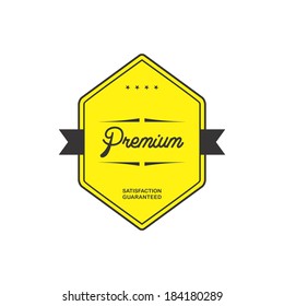 flat retro premium label