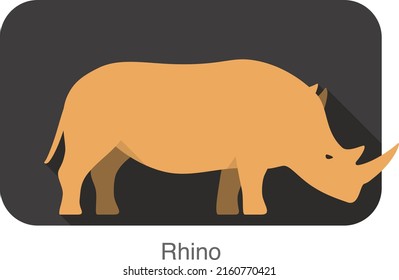 Flat rhino body design vector illustration