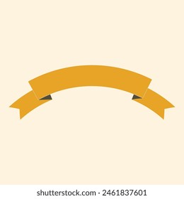 Flat Ribbon Vector Art and Icon Design