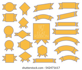 Flat ribbons set with various shapes