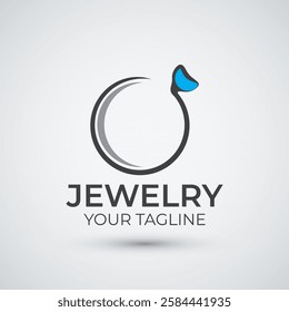 Flat ring logo icon design template
