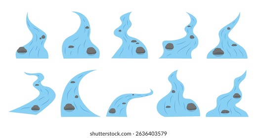 Flat River Illustration Set Collection