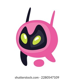 flat robot image over white