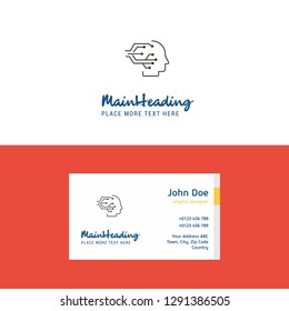 Flat Robotics  Logo and Visiting Card Template. Busienss Concept Logo Design