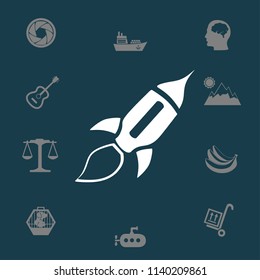 Flat rocket icon.