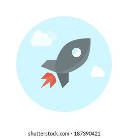 Flat Rocket icon