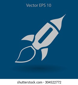 Flat rocket icon.