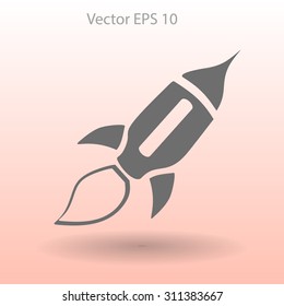Flat rocket icon.
