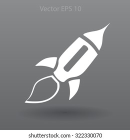 Flat rocket icon.