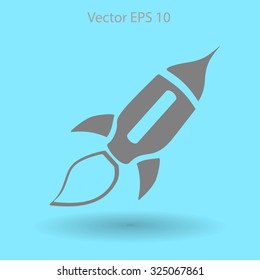 Flat rocket icon.