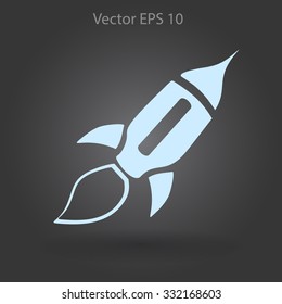 Flat rocket icon.