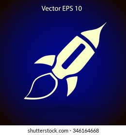 Flat rocket icon.