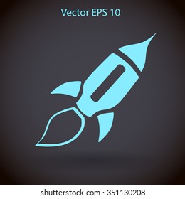 Flat rocket icon.